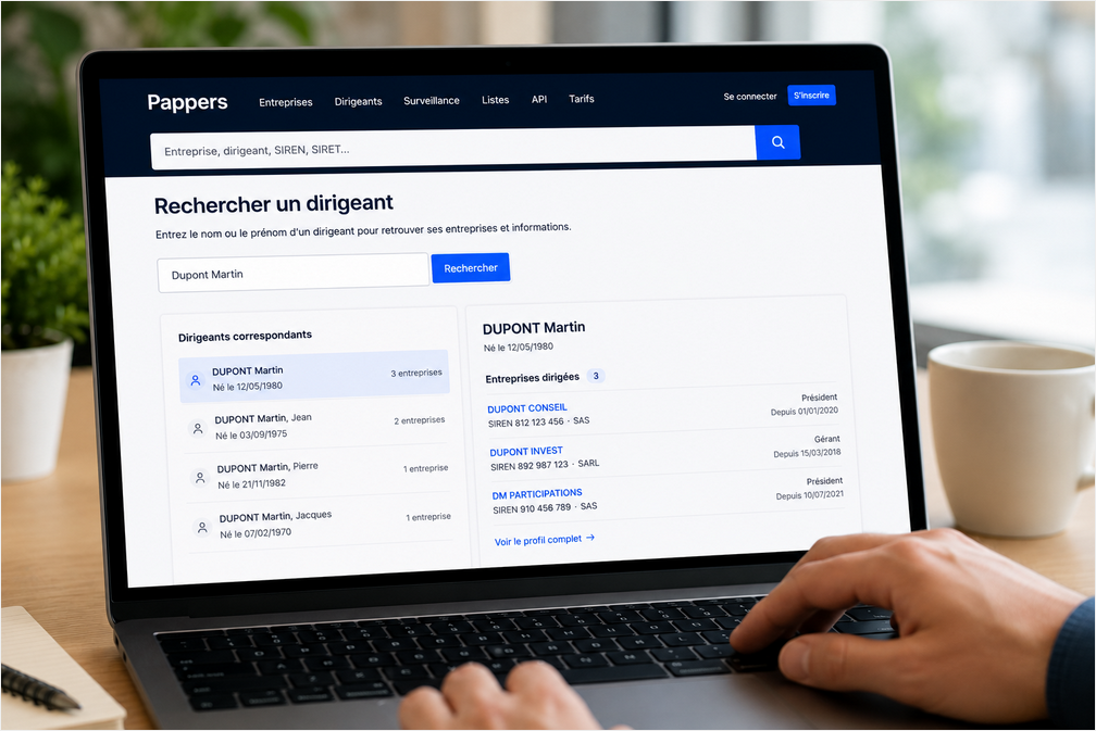 Comment rechercher un dirigeant sur Pappers ?