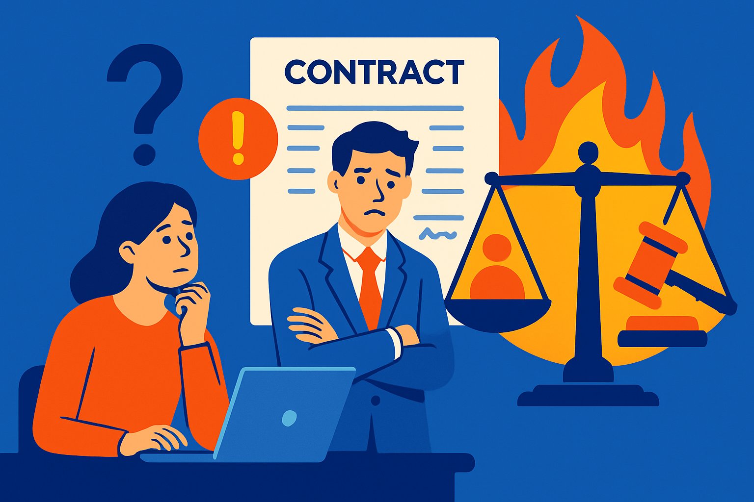 Travailler sans contrat depuis 15 jours : quels risques pour l'employeur et quels droits pour vous ?
