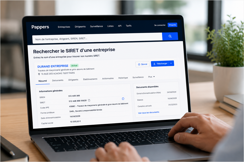 Pappers : comment rechercher le siret d'une entreprise ?
