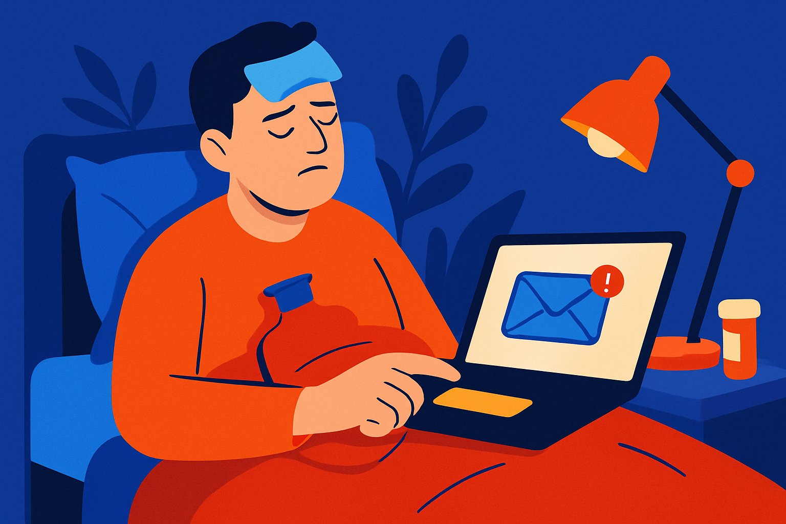 Répondre à ses mails professionnels pendant un arrêt maladie : droits, risques et conseils
