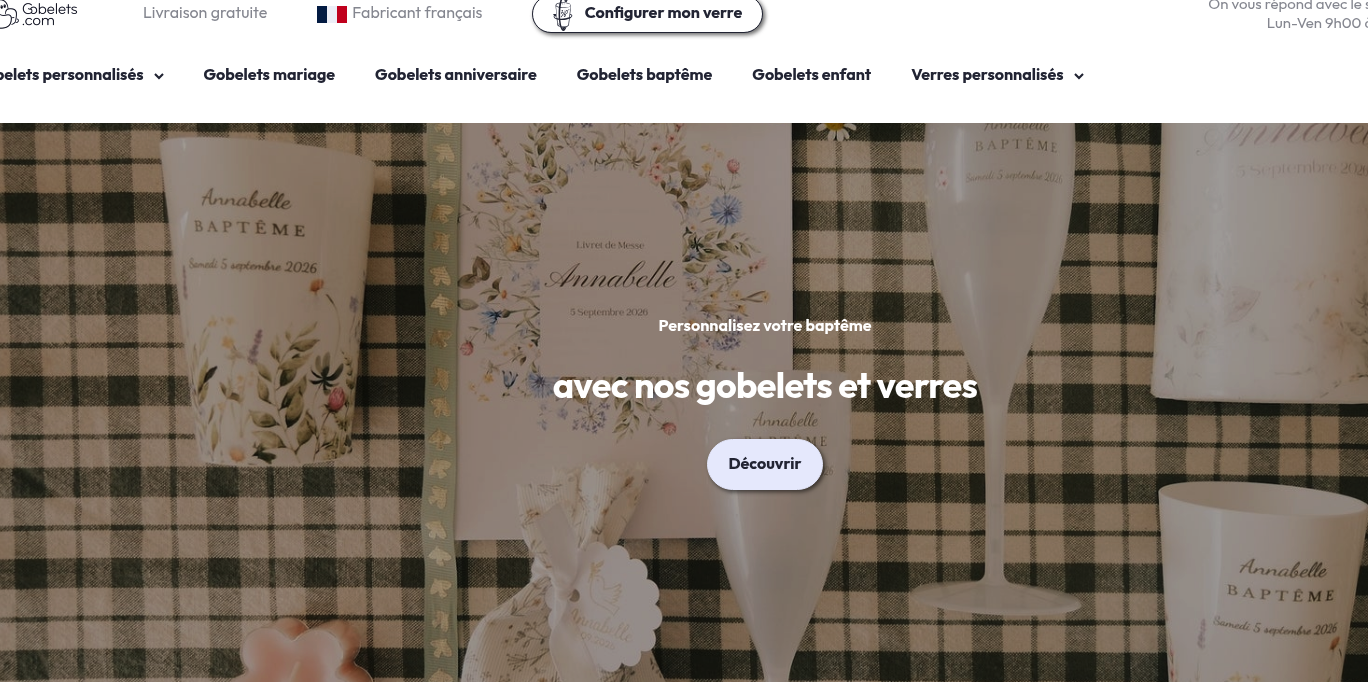 Aperçu Gobelets.com