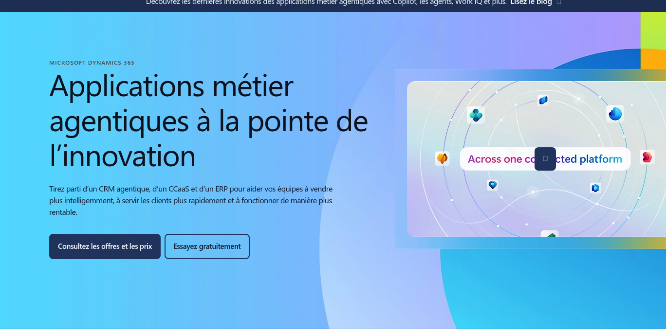 Aperçu Microsoft Dynamics 365