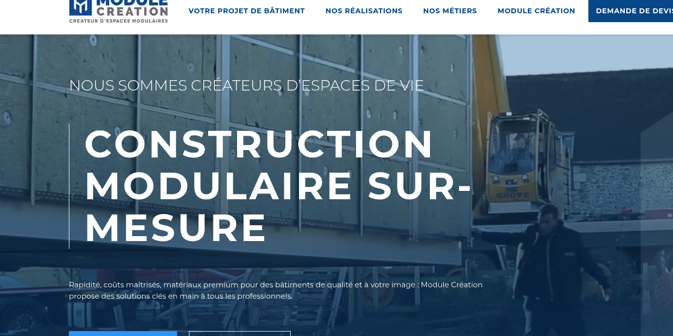 Aperçu Module Création